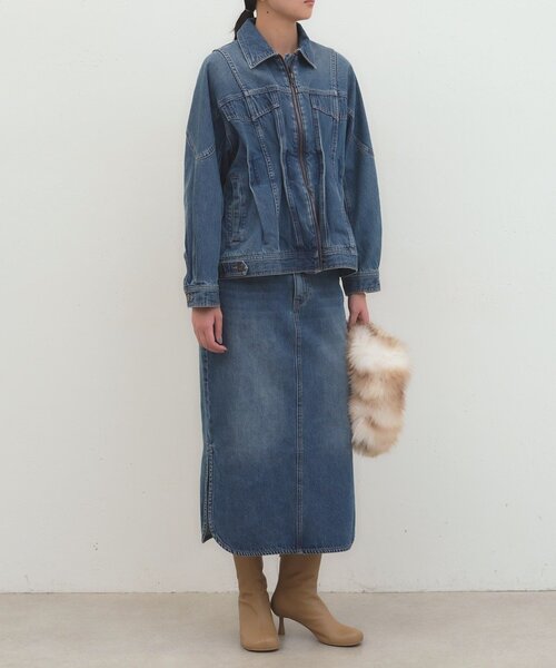新品☆LOUNGEDRESS デニムマキシスカート S Loungedress（ラウンジドレス） スカート 「セットアップ可」デニム