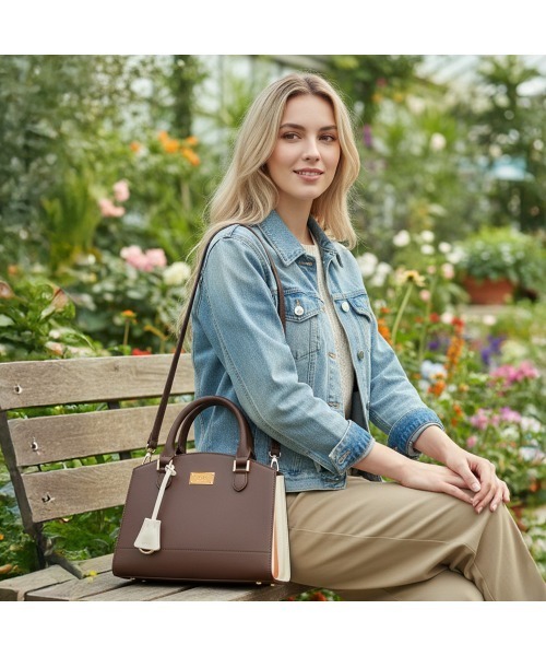 Clelia（クレリア） ハンドバッグ トリコロールカラーアコーディオン