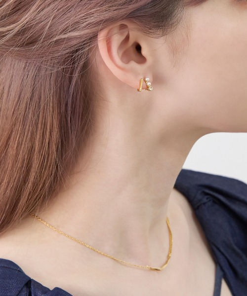 750ゴールド✨存在感あり4cm地金ピアス✨バブリークールビューティー✨ 750ゴールド地金ピアス存在感あり4cmバブリークールビューティー