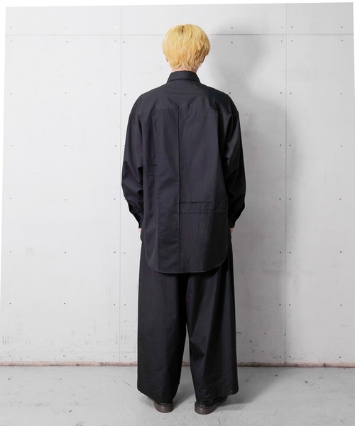 ブラウス シャツ 「decontractee」タテハギシャツ レディース メンズ CARETTE ブラウス シャツ 「decontractee」タテハギシャツ