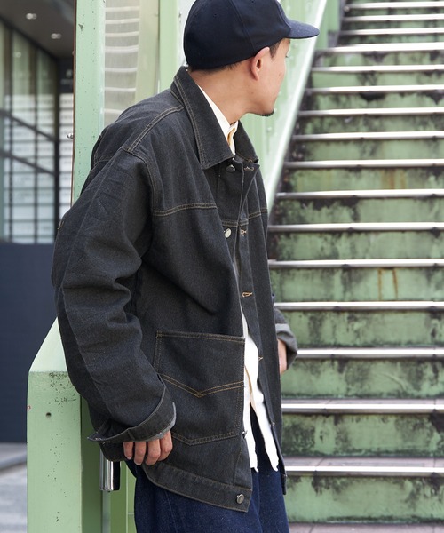 【極美品】SOHK スクールオブハードノックス　デニムジャケット カバーオール 2025年最新】SOHK(School of Hard Knocks) メンズ デニム