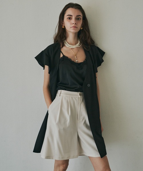LA BELLE ETUDE ベスト ジレ loose basic frill VEST レディース LA BELLE ETUDE ベスト ジレ loose basic frill VEST レディース