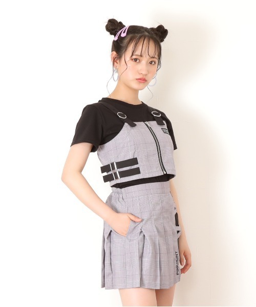 PINKHUNT スカート ピンクハント cクロスデザイン プリーツ