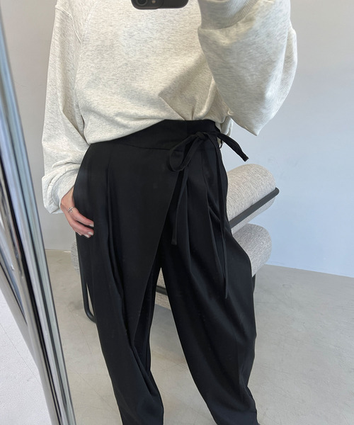 chuclla 2way メッシュワイドパンツ chuclla（チュクラ） ワイドパンツ パンツ 2タック ハイウエスト