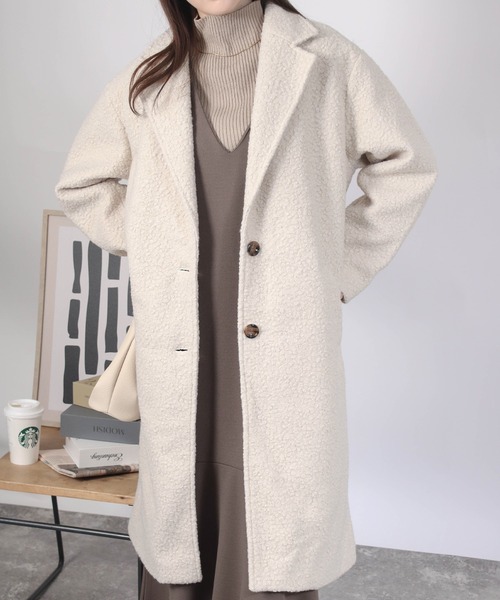 Social GIRL（ソーシャルガール） コート チェスターコート シープ調