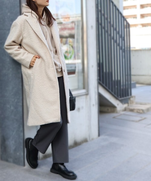 Social GIRL（ソーシャルガール） コート チェスターコート シープ調