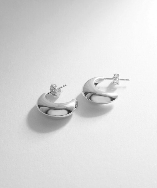 COCOSHNIK（ココシュニック） ピアス シルバー しのぎ フープピアス