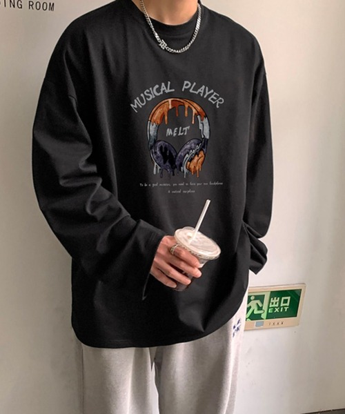 MGV（エムジーヴィー） tシャツ ストリートフロントデザインロングT