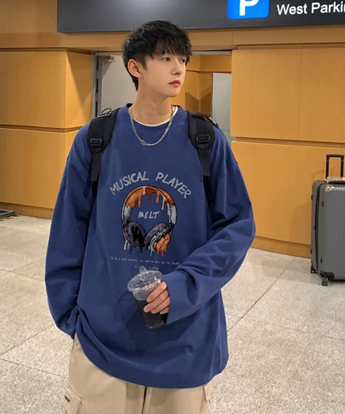 MGV（エムジーヴィー） tシャツ ストリートフロントデザインロングT