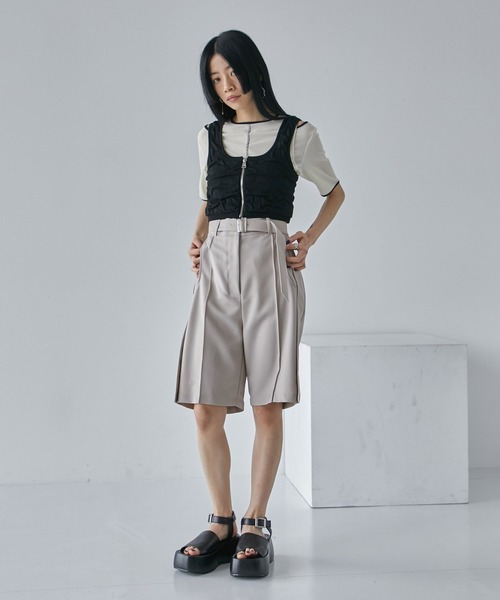 【お洒落デザイン♪】CHANEL バミューダ パンツ スタイルアップ 上品×抜け感】CHANEL シャネル 25S バミューダショートパンツ