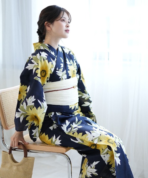 ひとりで着れる！かんたん二部式浴衣セット utatane 国内染色 utatane 浴衣 ひとりで着れる！かんたん二部式浴衣セット 国内