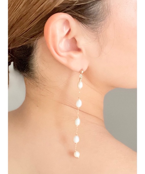 CERCA ピアス 「NoY.ノイ」淡水パールピアス シンプルロング