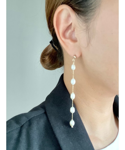 CERCA ピアス 「NoY.ノイ」淡水パールピアス シンプルロング