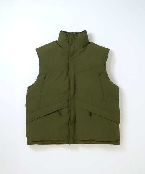 おしゃれスタ ベスト ジレ ナイロンワッシャーミリタリー中綿ベスト