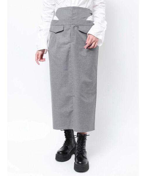 amail Cut out long skirt ダブルウエスト カットアウト jouetie スカート ダブルウエストカットアウトスカート