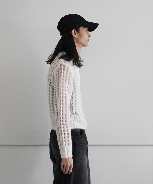 ニット セーター GANNI Mohair Lace Polo レディース メンズ GANNI ニット セーター Mohair Lace Polo レディース メンズ
