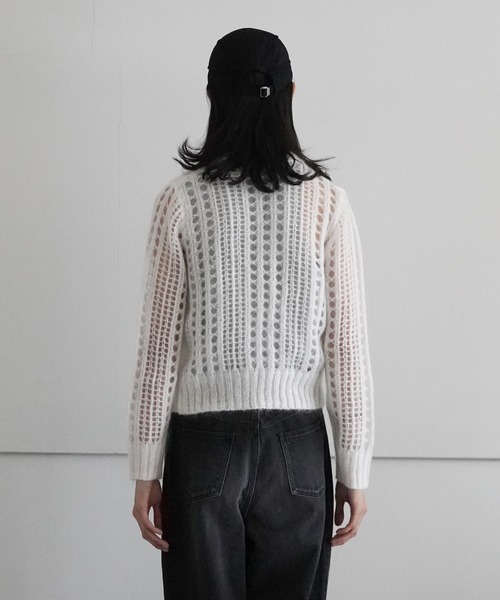 トップス ganni polo lace mohair knit GANNI ニット セーター Mohair Lace Polo レディース メンズ