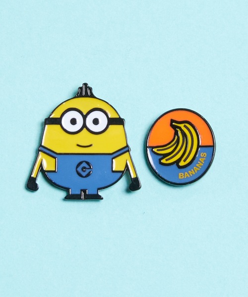 BUTTON＆CUFFLINKS ピアス ボタンアンドカフリンクス：ミニオンピアス