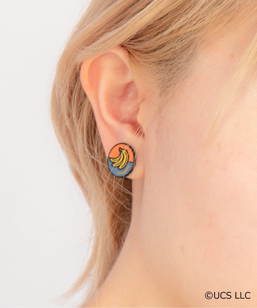 BUTTON＆CUFFLINKS ピアス ボタンアンドカフリンクス：ミニオンピアス