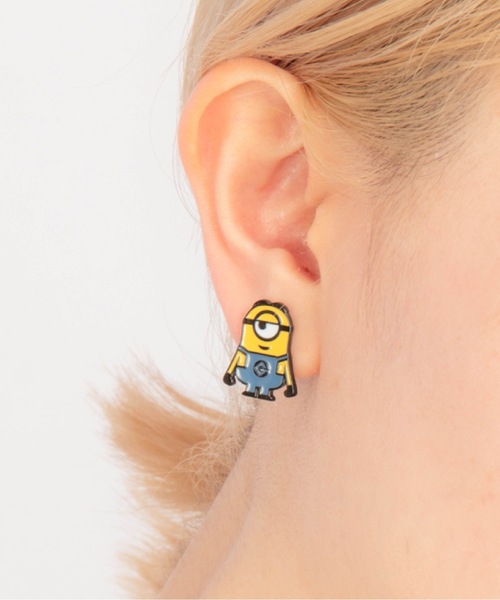 BUTTON＆CUFFLINKS ピアス ボタンアンドカフリンクス：ミニオンピアス