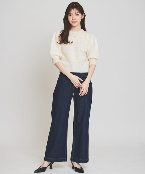 メゾンドドルチェ パフスリーブ ニット 新品】maison de dolce メゾンドドルチェ 肩パフボリュームニット