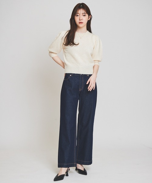 新品　gasa ガサグルー　パフスリーブニット 31 Sons de mode ニット セーター キラキラパフスリーブニット