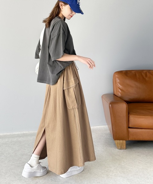 classicalelf（クラシカルエルフ） スカート ふんわりカジュアル。麻混