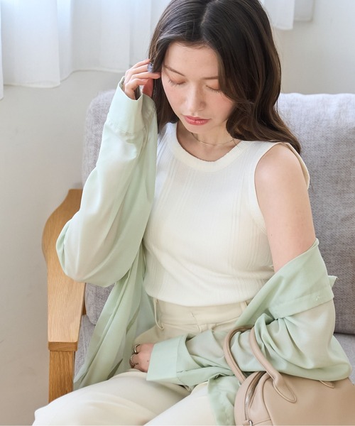 vaqutau voyage ノースリーブス トップス セール】WEGO/ハーフZIPノースリーブトップス（タンクトップ