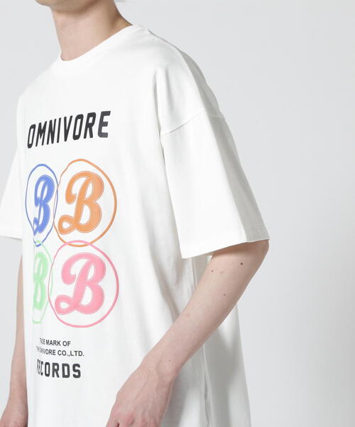 BEAVER tシャツ B omnivore/ビーオムニボー RECORD S/S TEE