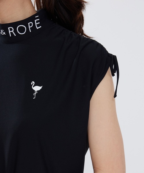 美品　上下セット　JUN &ROPE ジュンアンドロペ　S 黒　ノースリーブ JUN&ROPE'（ジュンアンドロペ） tシャツ 「UV」「吸水速乾」エコ