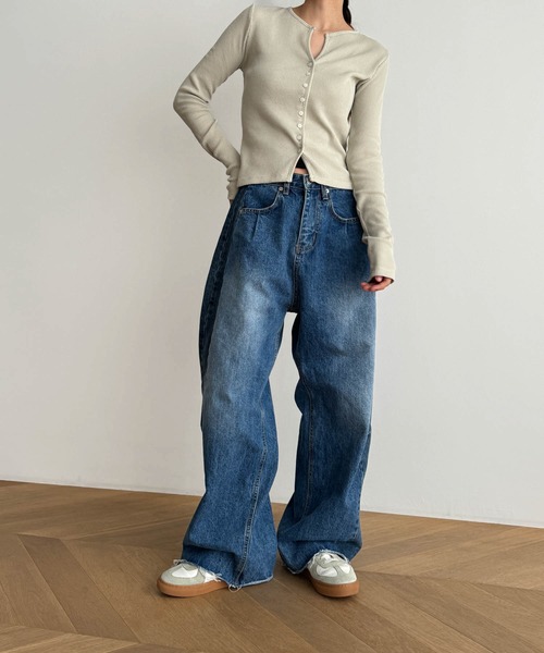 【CANAL JEAN】ニットカーディガン CANAL JEAN（キャナルジーン） カーディガン El mar リブスキッパー