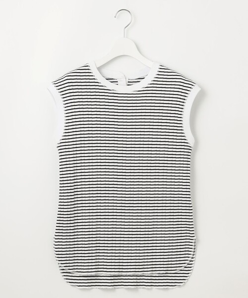 tシャツ 「SLOW/一部店舗限定」ランダムリブフライス フレンチスリーブ カットソー レディース 23区 tシャツ 「SLOW/一部店舗限定」ランダムリブフライス