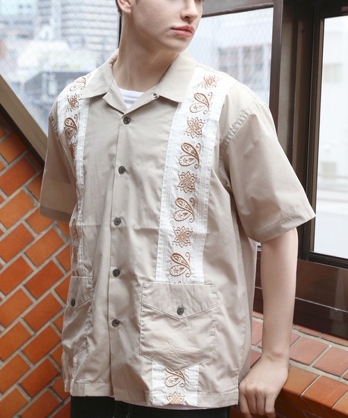 新品　HOUSTON　キューバシャツ HOUSTON シャツ キューバシャツ(BANDANA) メンズ レディース