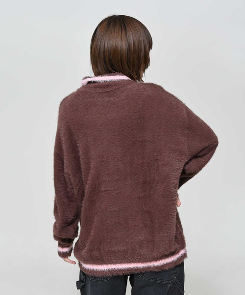 ニット セーター 「mahagrid/マハグリッド」 HAIRY COLLAR KNIT/ヘアリーカラー ニット レディース メンズ MAHAGRID ニット セーター 「mahagrid/マハグリッド」 HAIRY