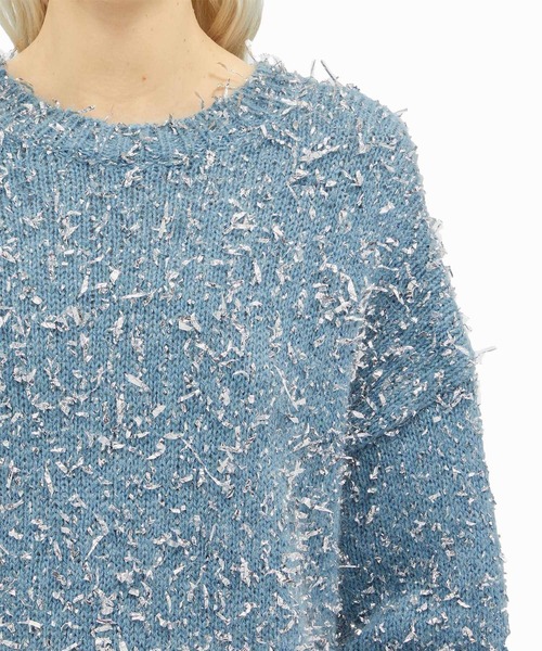エムエスジーエム ウールブレンド 星 7分袖 ニット ブラック系 MSGM セーター レディース MSGM｜エムエスジーエムのニット/セーター（ブラック/黒色系・無地