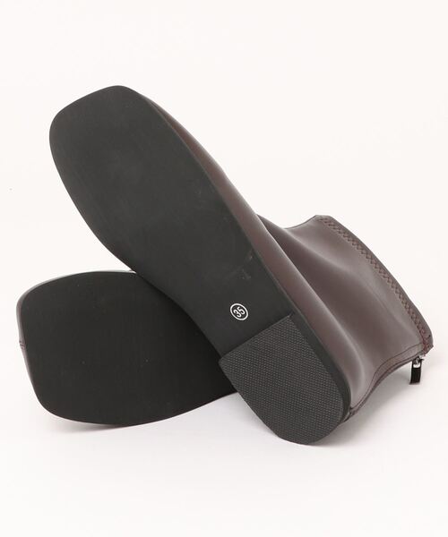 shoes365 ブーツ 「shoes365」ソフトレザー スクエアトゥ フラット