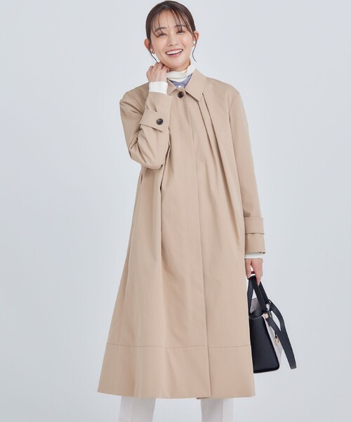 (美品)組曲　ライトトレンチ ステンカラーコート　クミキョク　2 組曲（KUMIKYOKU） ステンカラーコート コート ライトトレンチ ステン