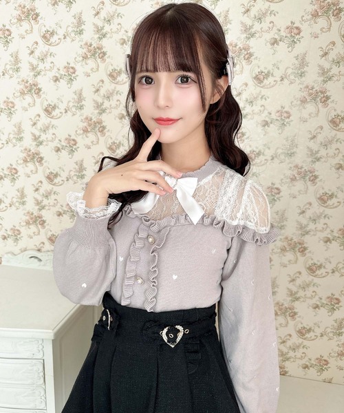 ROJITA ニット セーター ハートドットニットトップス レディース