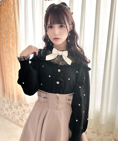 ROJITA ニット セーター ハートドットニットトップス レディース