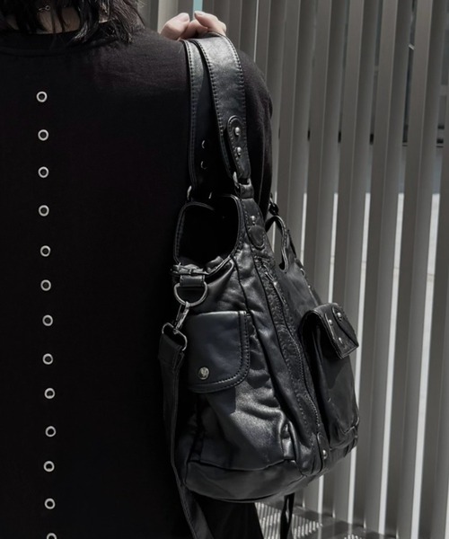 ショルダーバッグ 「nmtc+」2way coating pocket shoulder bag