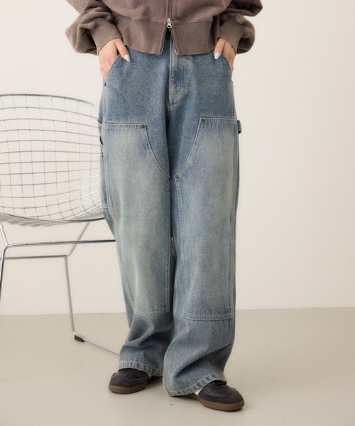 reddishbrown ペインターパンツ RODEO CROWNS WIDE BOWL パンツ DOUBLE KNEE ペインターパンツ
