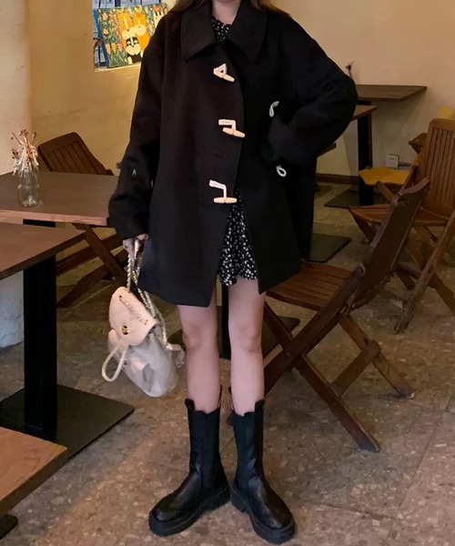 shopnikoniko（ショップにこにこ） ダッフルコート コート ステン