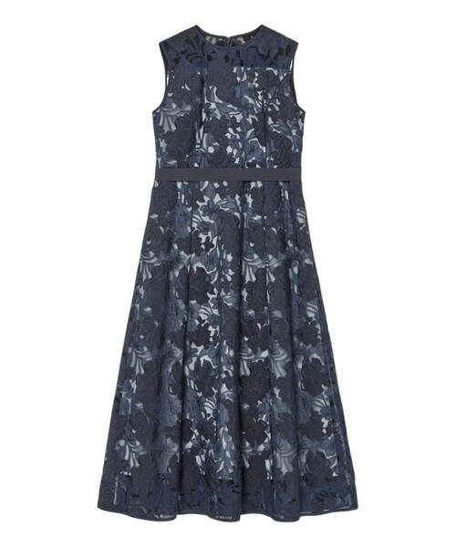 ANAYI（アナイ） ドレス フラワーエンブロイダリーフレア ワンピース