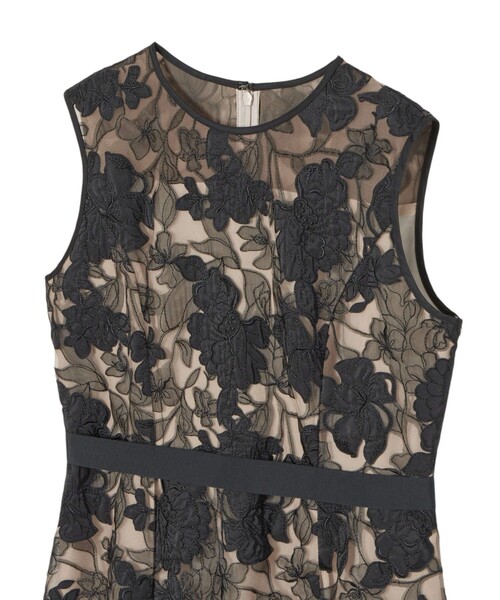 ANAYI（アナイ） ドレス フラワーエンブロイダリーフレア ワンピース