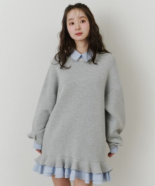 Olu.（オルドット） トレーナー スウェット フリルレイヤード
