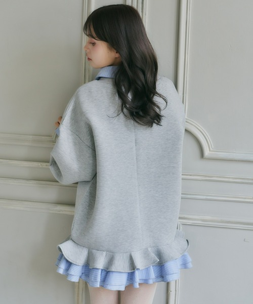 Olu.（オルドット） トレーナー スウェット フリルレイヤード