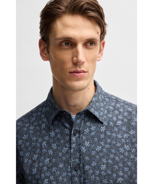 BOSS（HUGO BOSS） シャツ スリムフィットシャツ フローラルプリント