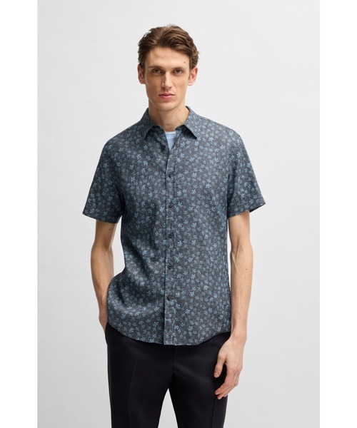 BOSS（HUGO BOSS） シャツ スリムフィットシャツ フローラルプリント