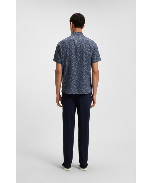 BOSS（HUGO BOSS） シャツ 半袖 スリムフィットシャツ フローラル