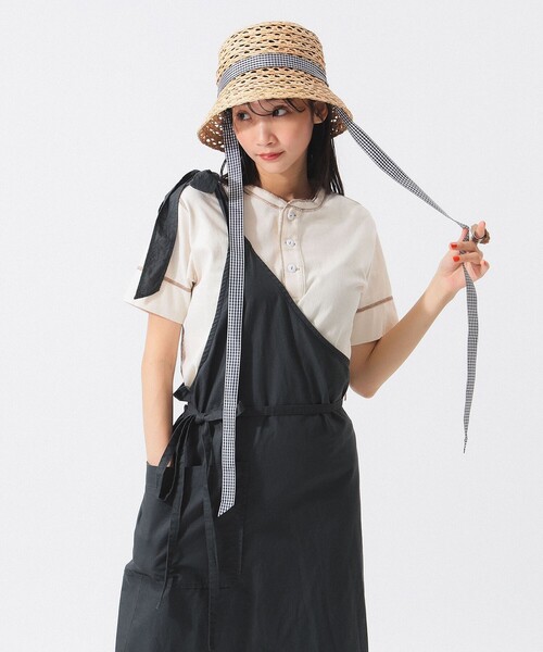 tシャツ ロゴ ヘンリーネック ショートスリーブ レディース Healthknit tシャツ 「別注」Healthknit / 70s ヘンリーネック
